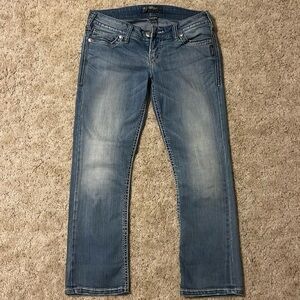 Silver Crop Jeans- Great Condition